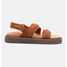 Sandale din piele intoarsa cu logo