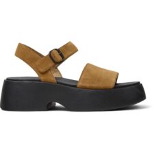 Sandale din piele intoarsa cu talpa demi-wedge Tasha