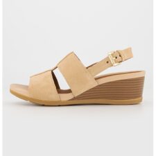 Sandale din piele intoarsa cu talpa wedge Marykarmen