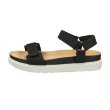 Sandale din piele nabuc cu brant anatomic si inchidere velcro