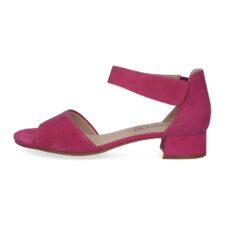 Sandale din piele nabuc cu toc masiv