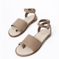 Sandale din piele naturala bej LH-360 M4 12985