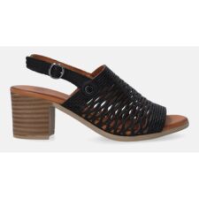 Sandale din piele naturala cu toc