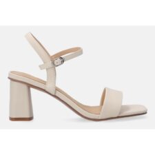 Sandale din piele naturala cu toc masiv