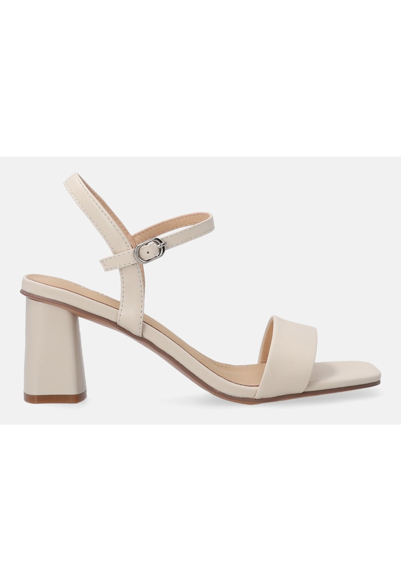 Sandale din piele naturala cu toc masiv 1 Sandale din piele naturala cu toc masiv