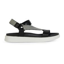 Sandale din piele si material textil