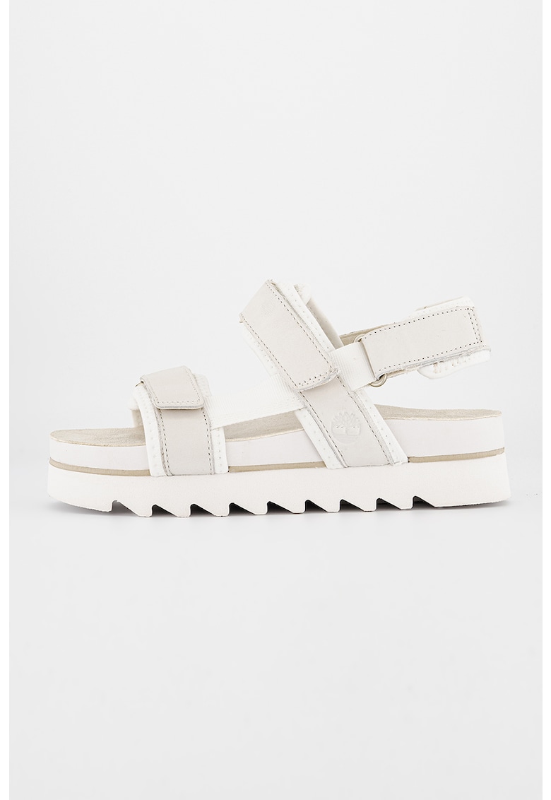 Sandale din piele si material textil cu inchidere velcro Santa Monica 1 Sandale din piele si material textil cu inchidere velcro Santa Monica