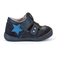 Sandale din piele si piele intoarsa cu detaliu cu stea