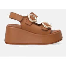 Sandale din piele wedge