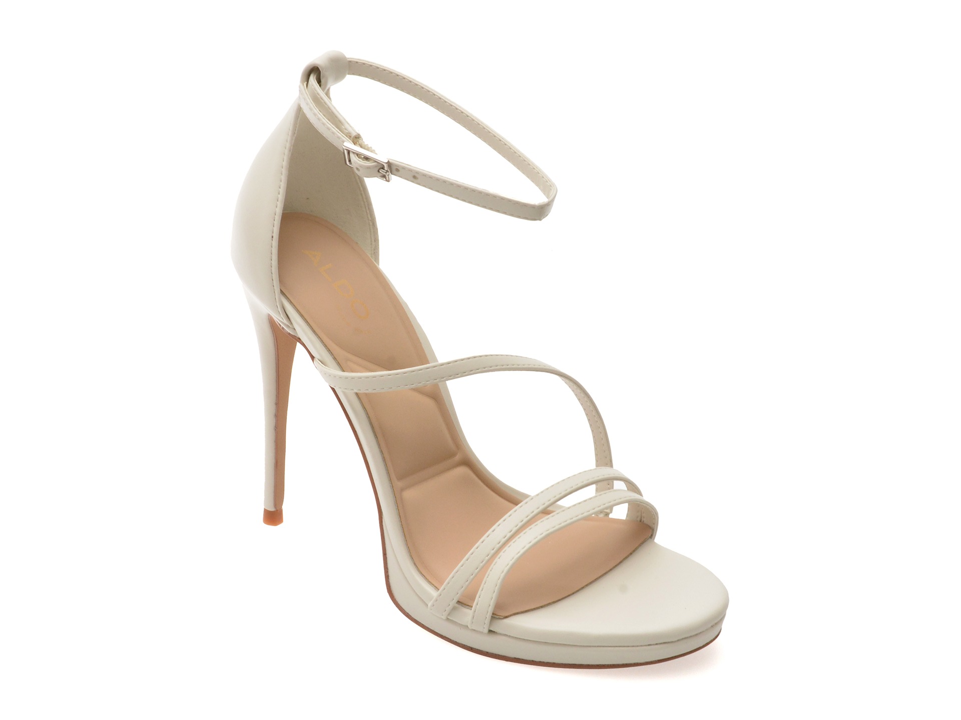 Sandale elegante ALDO albe, ODELLA 121, din piele ecologica 1 Sandale elegante ALDO albe