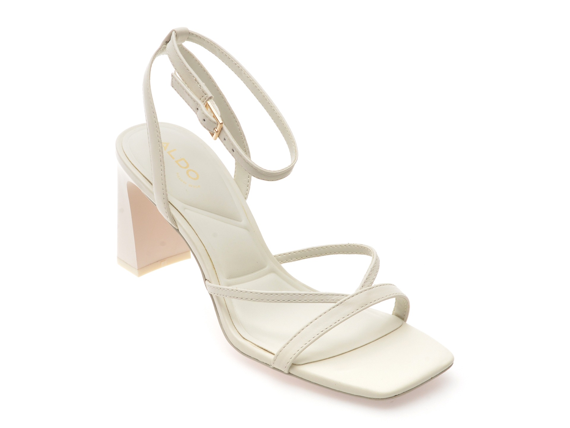 Sandale elegante ALDO albe, STELLARE 121, din piele naturala 1 Sandale elegante ALDO albe