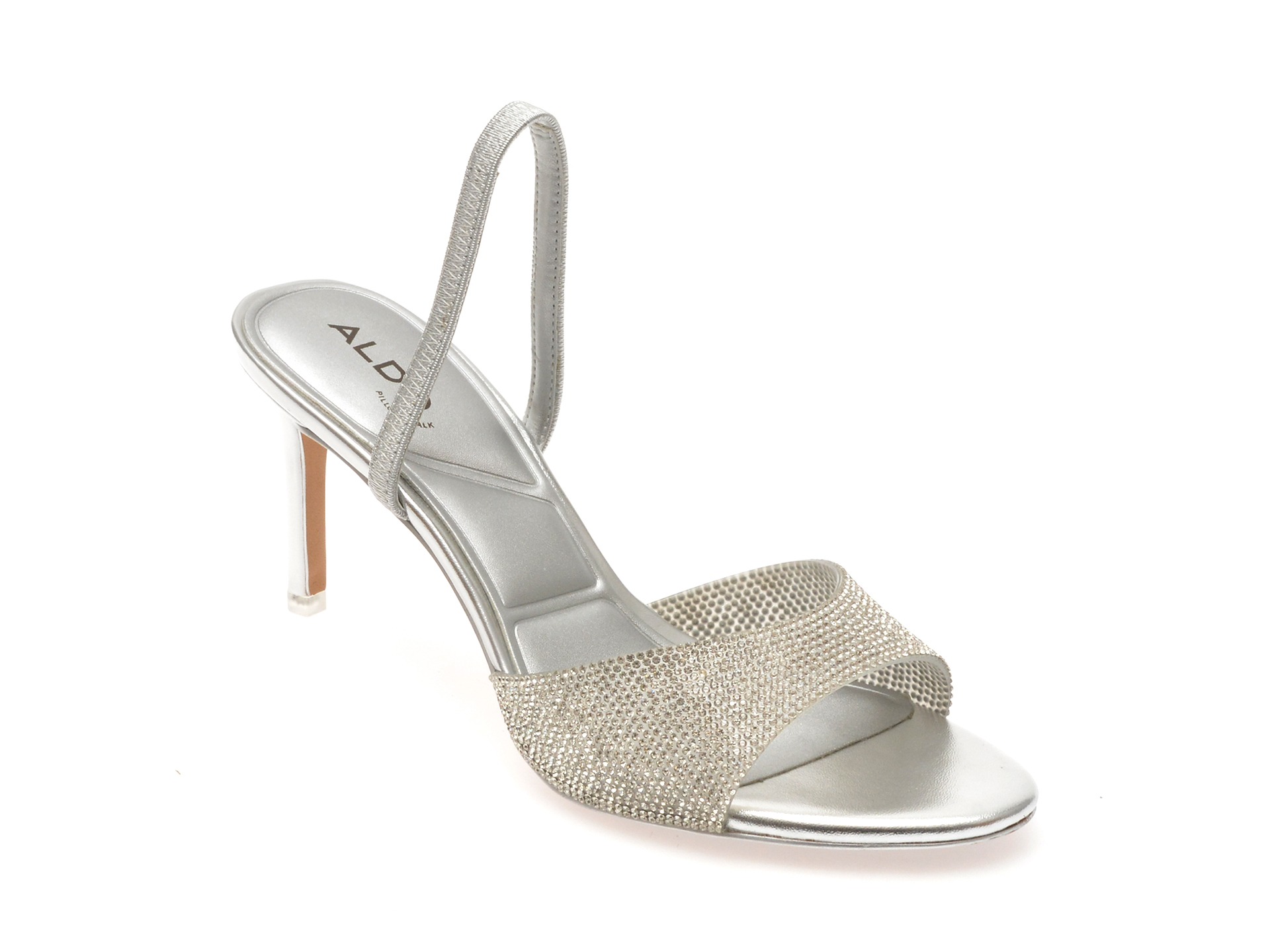 Sandale elegante ALDO argintii, 13618335, din piele ecologica 1 Sandale elegante ALDO argintii