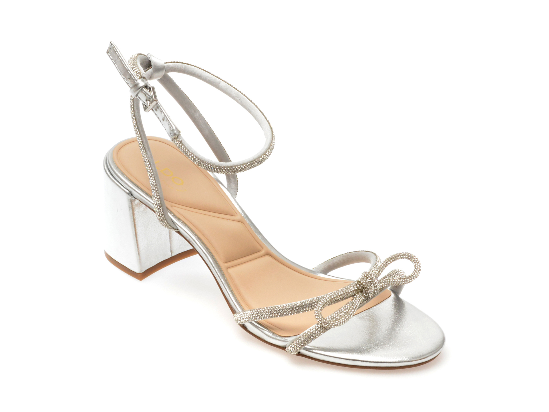 Sandale elegante ALDO argintii, 13706541, din material textil 1 Sandale elegante ALDO argintii