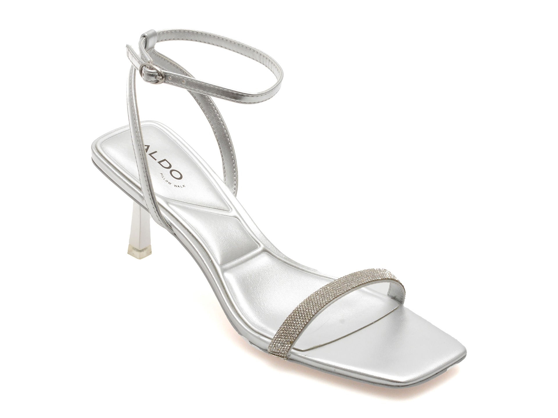 Sandale elegante ALDO argintii, KIRRI 040, din piele ecologica 1 Sandale elegante ALDO argintii