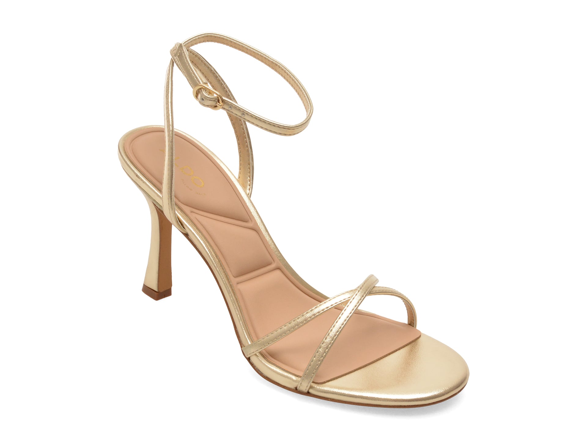 Sandale elegante ALDO aurii, MARBELA 741, din piele ecologica 1 Sandale elegante ALDO aurii
