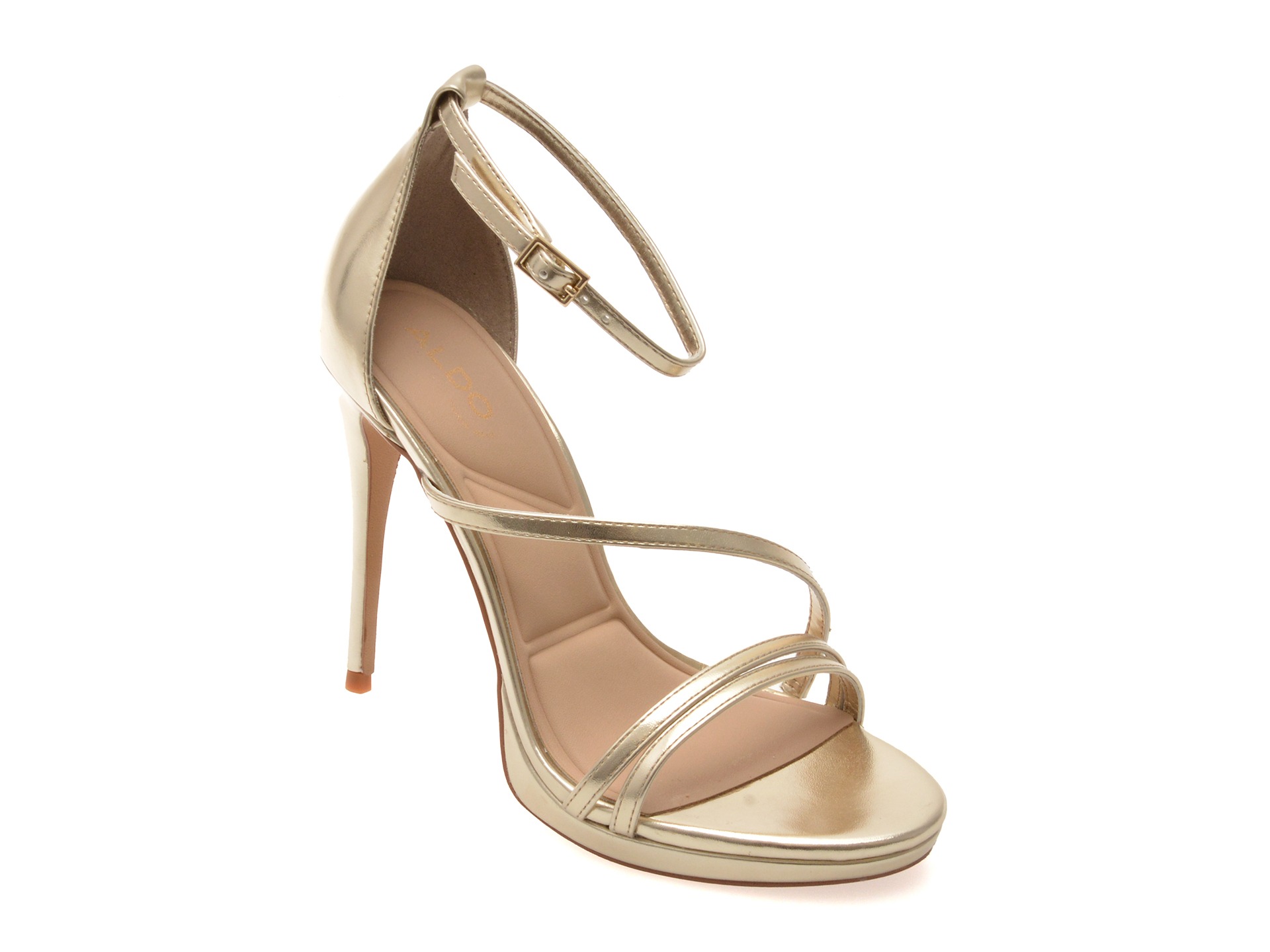 Sandale elegante ALDO aurii, ODELLA 741, din piele ecologica 1 Sandale elegante ALDO aurii