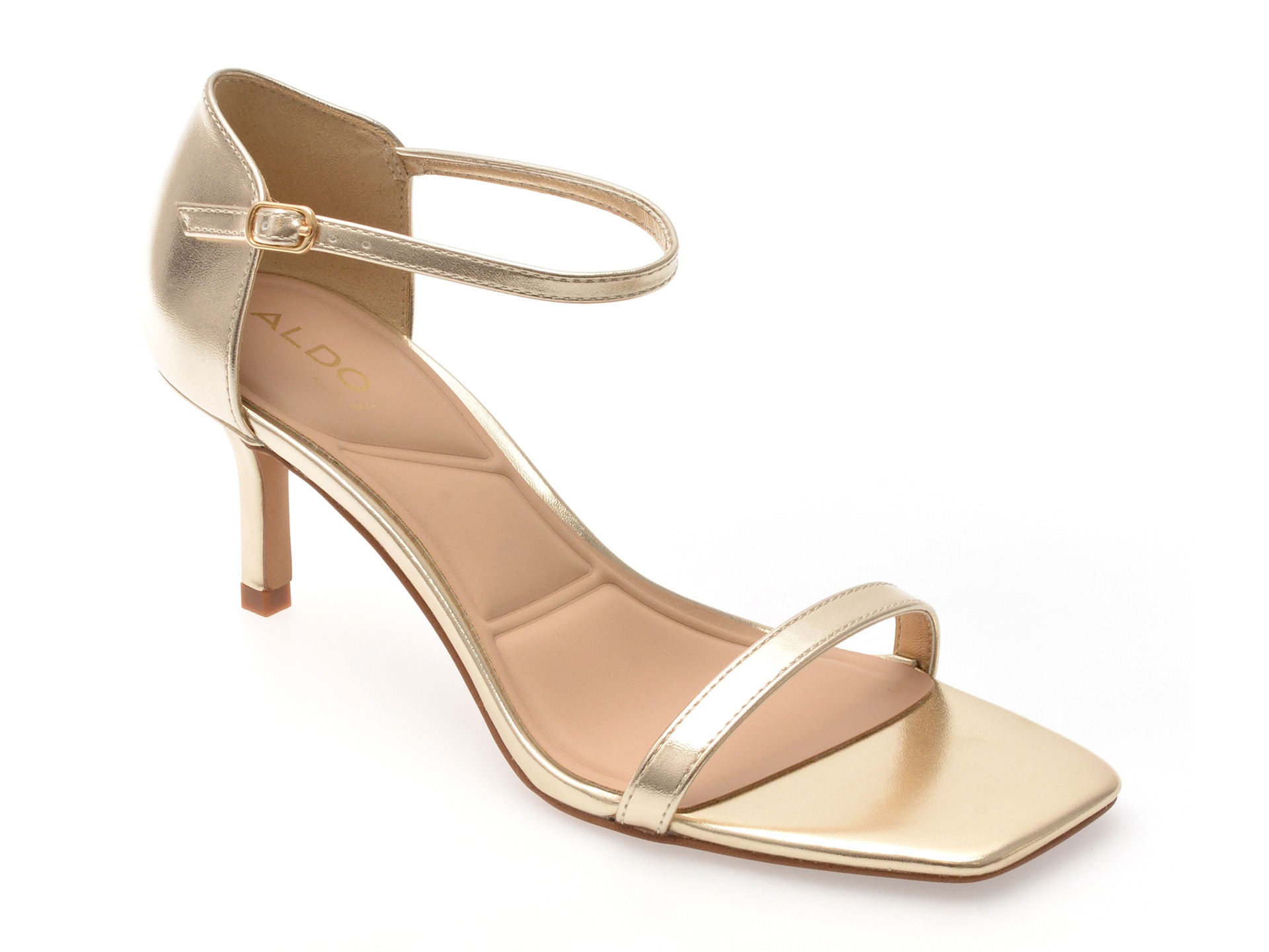 Sandale elegante ALDO aurii, PARAGON 741, din piele ecologica 1 Sandale elegante ALDO aurii