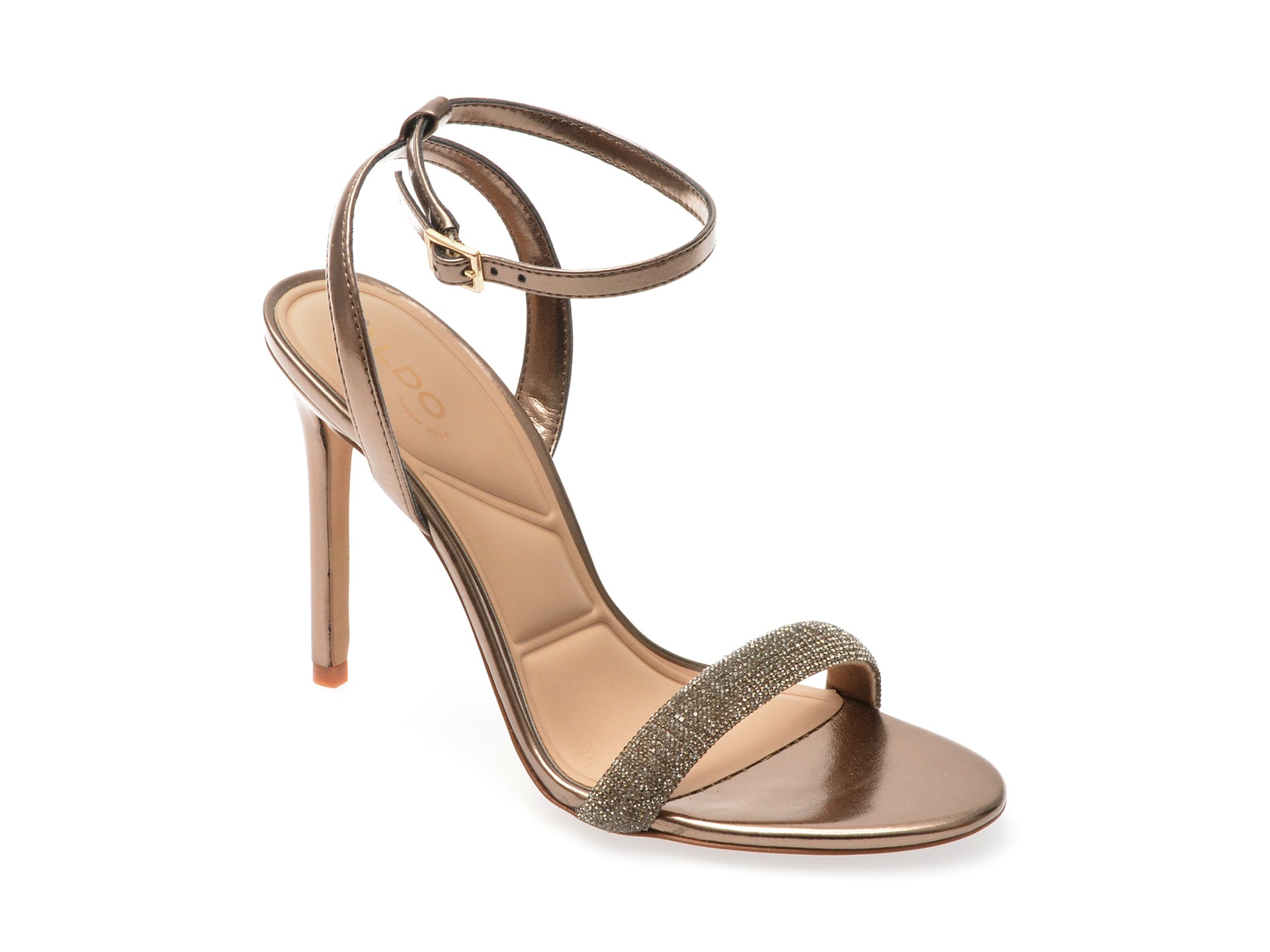 Sandale elegante ALDO bronz, 13773272, din piele ecologica 1 Sandale elegante ALDO bronz