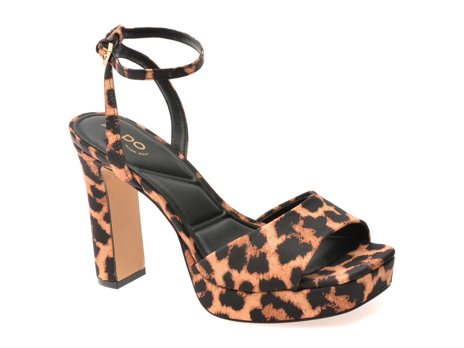 Sandale elegante ALDO maro, CHICGLEAM 967, din material textil 1 Sandale elegante ALDO maro