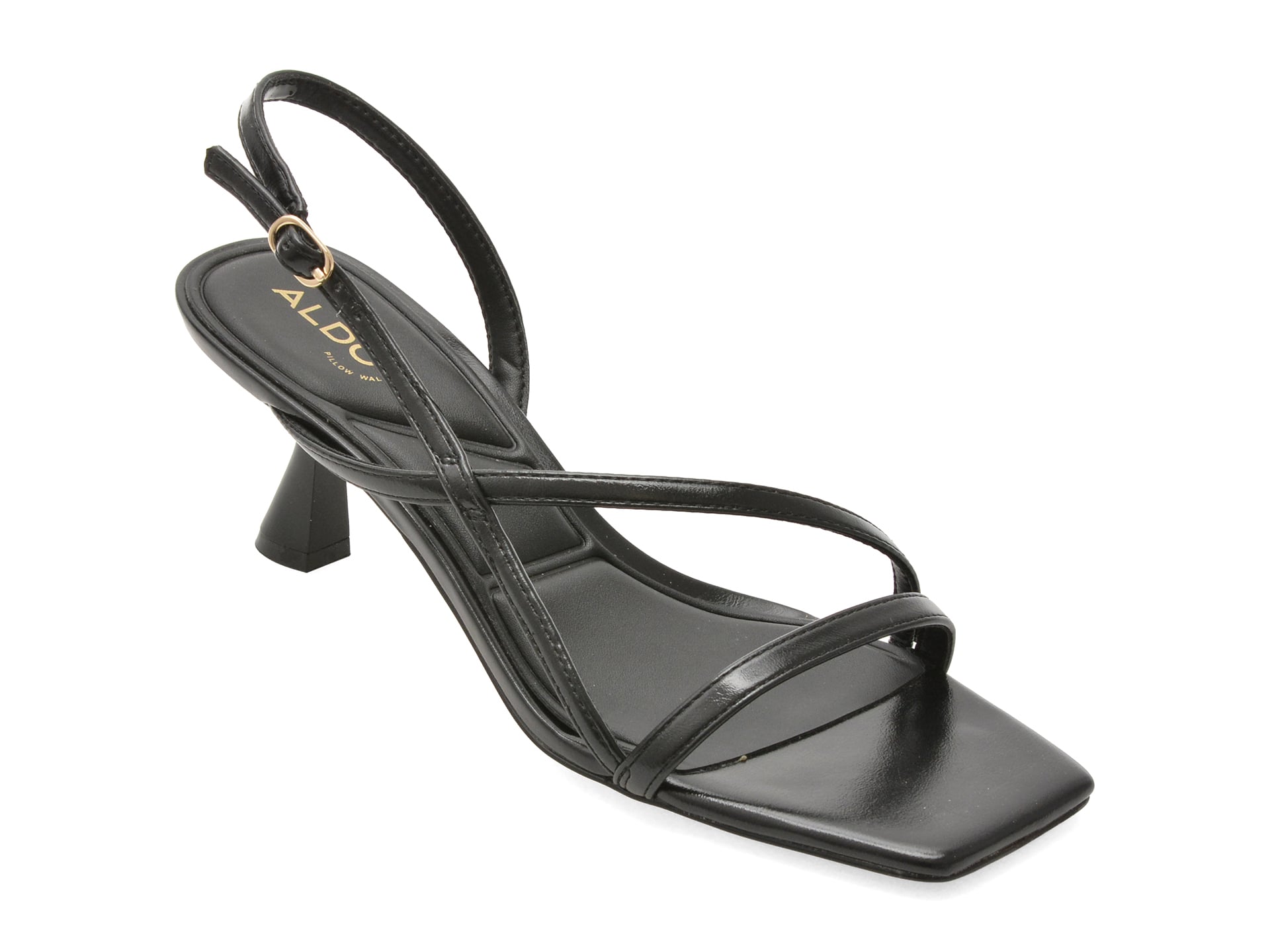 Sandale elegante ALDO negre, NASTAZIA 001, din piele ecologica 1 Sandale elegante ALDO negre