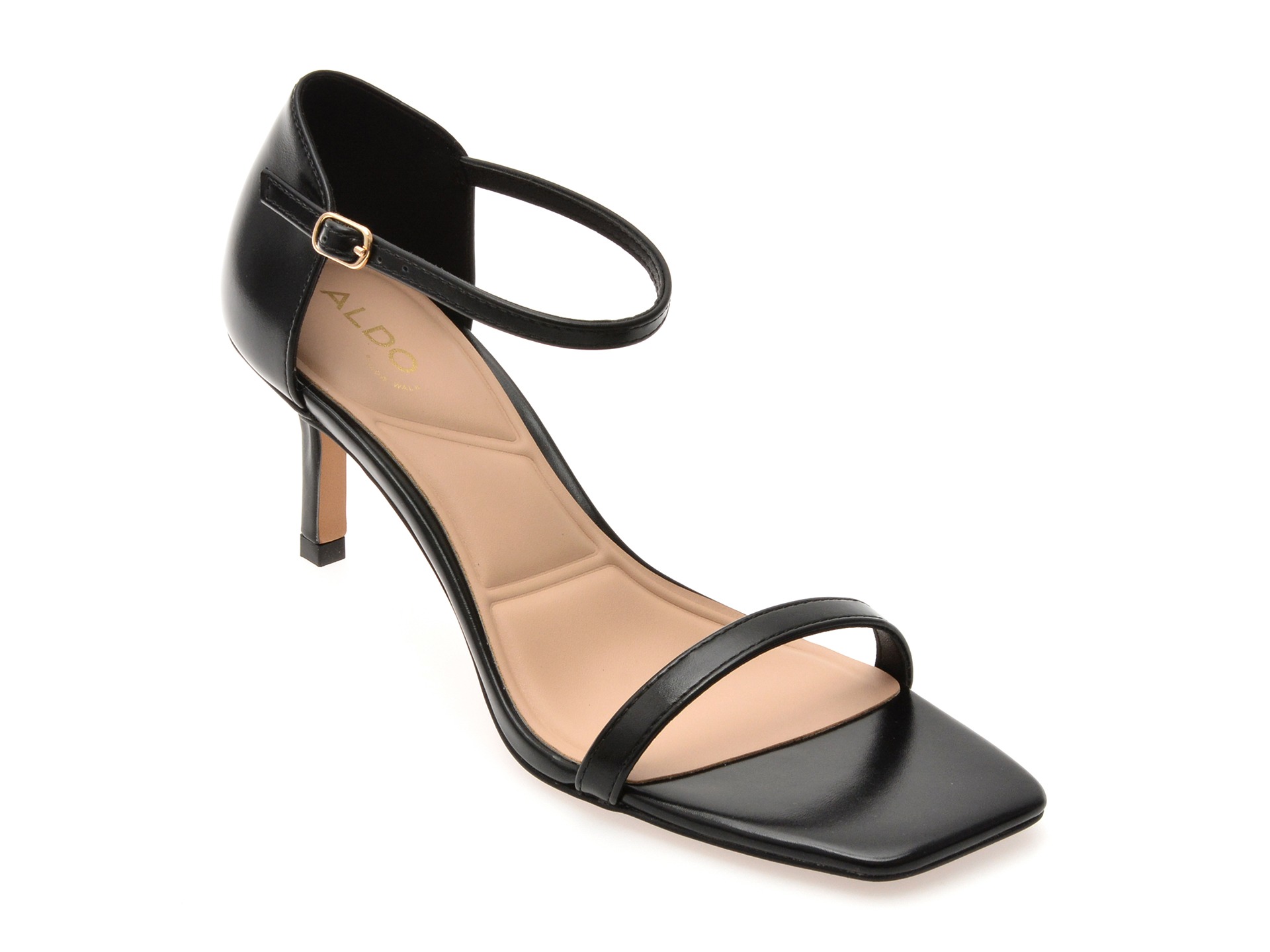 Sandale elegante ALDO negre, PARAGON 001, din piele ecologica 1 Sandale elegante ALDO negre
