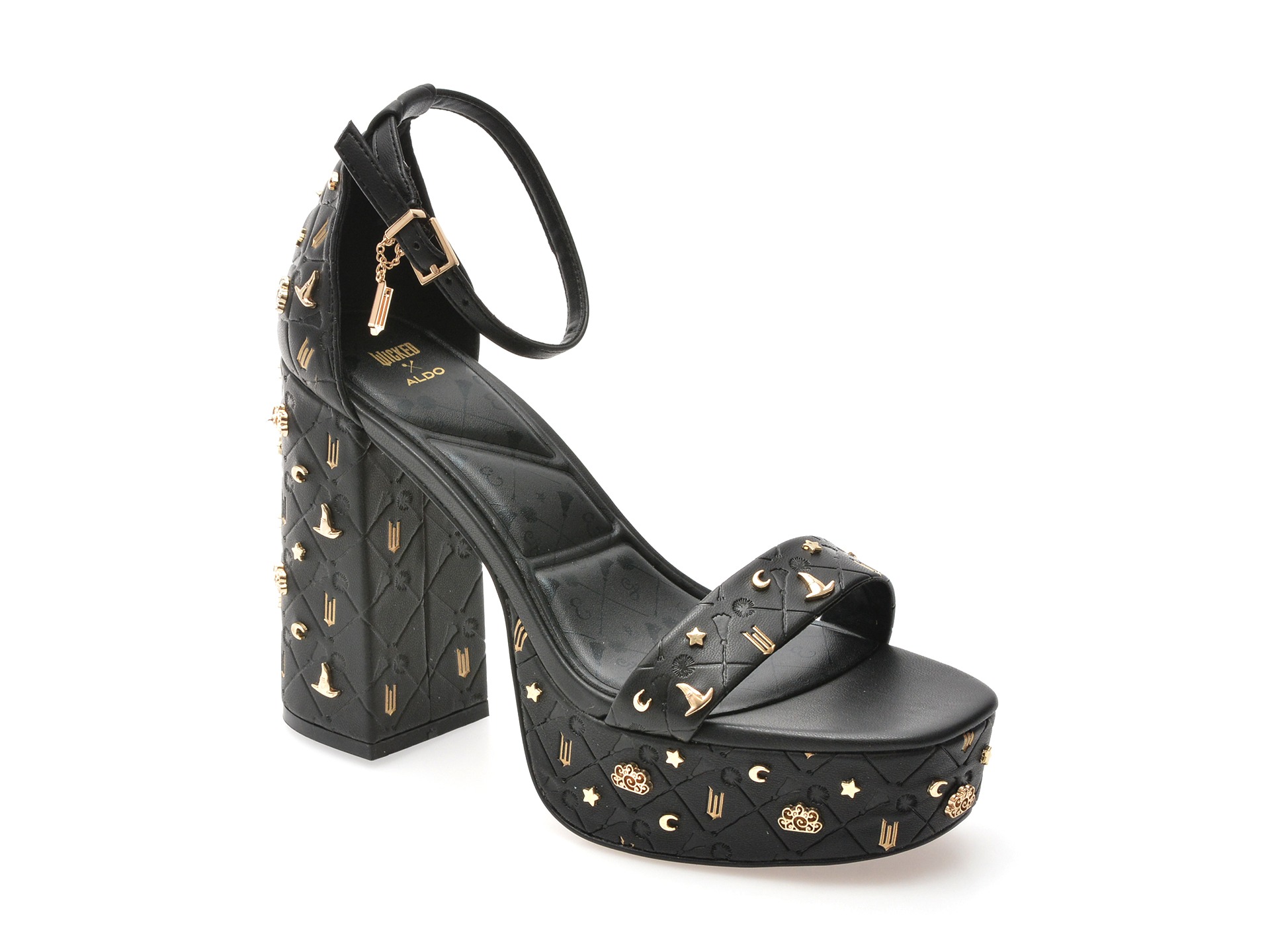 Sandale elegante ALDO negre, TAKE FLIGHT 001, din piele ecologica 1 Sandale elegante ALDO negre