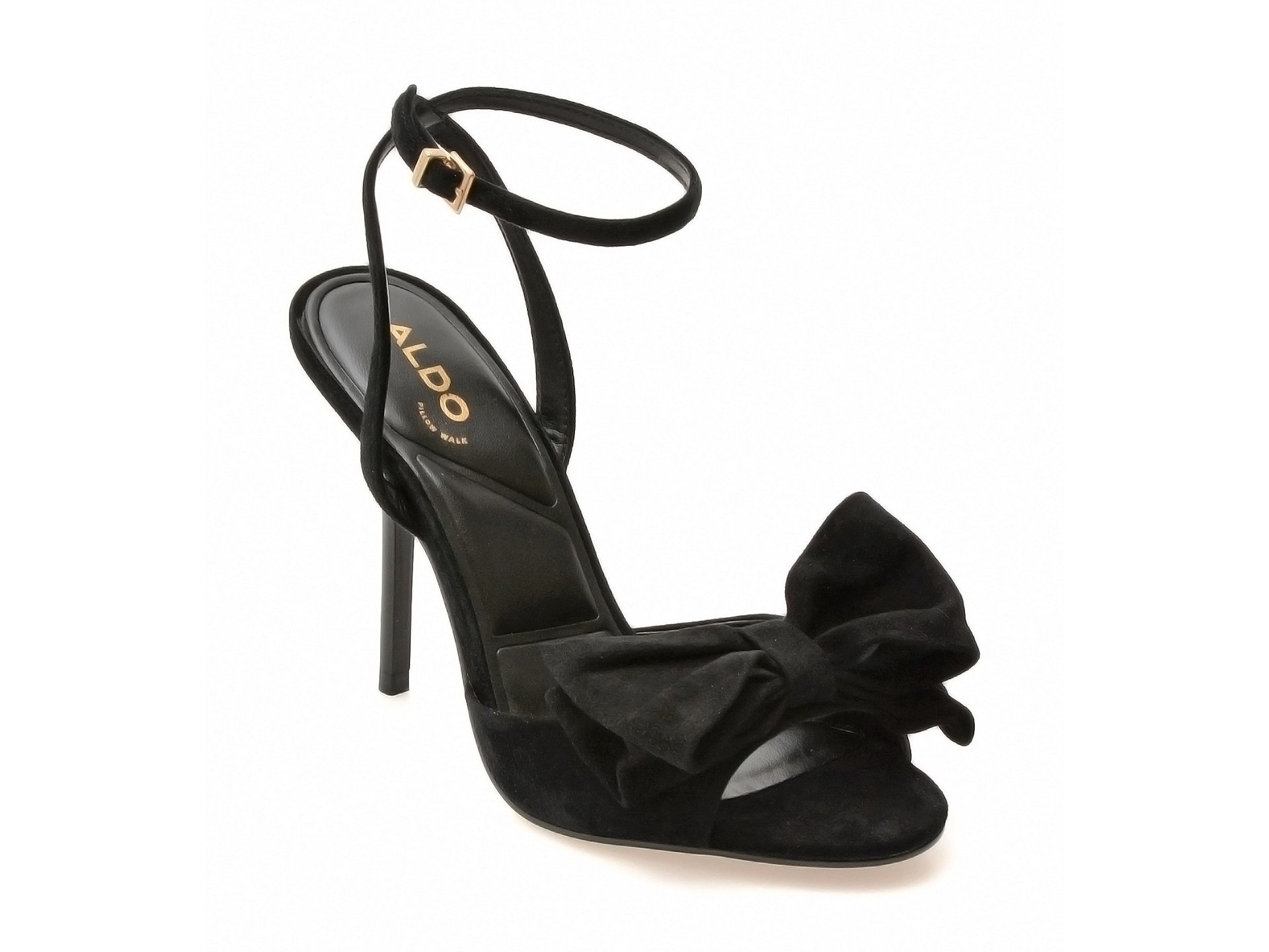 Sandale elegante ALDO negre, TINSLETTA 009, din piele intoarsa 1 Sandale elegante ALDO negre