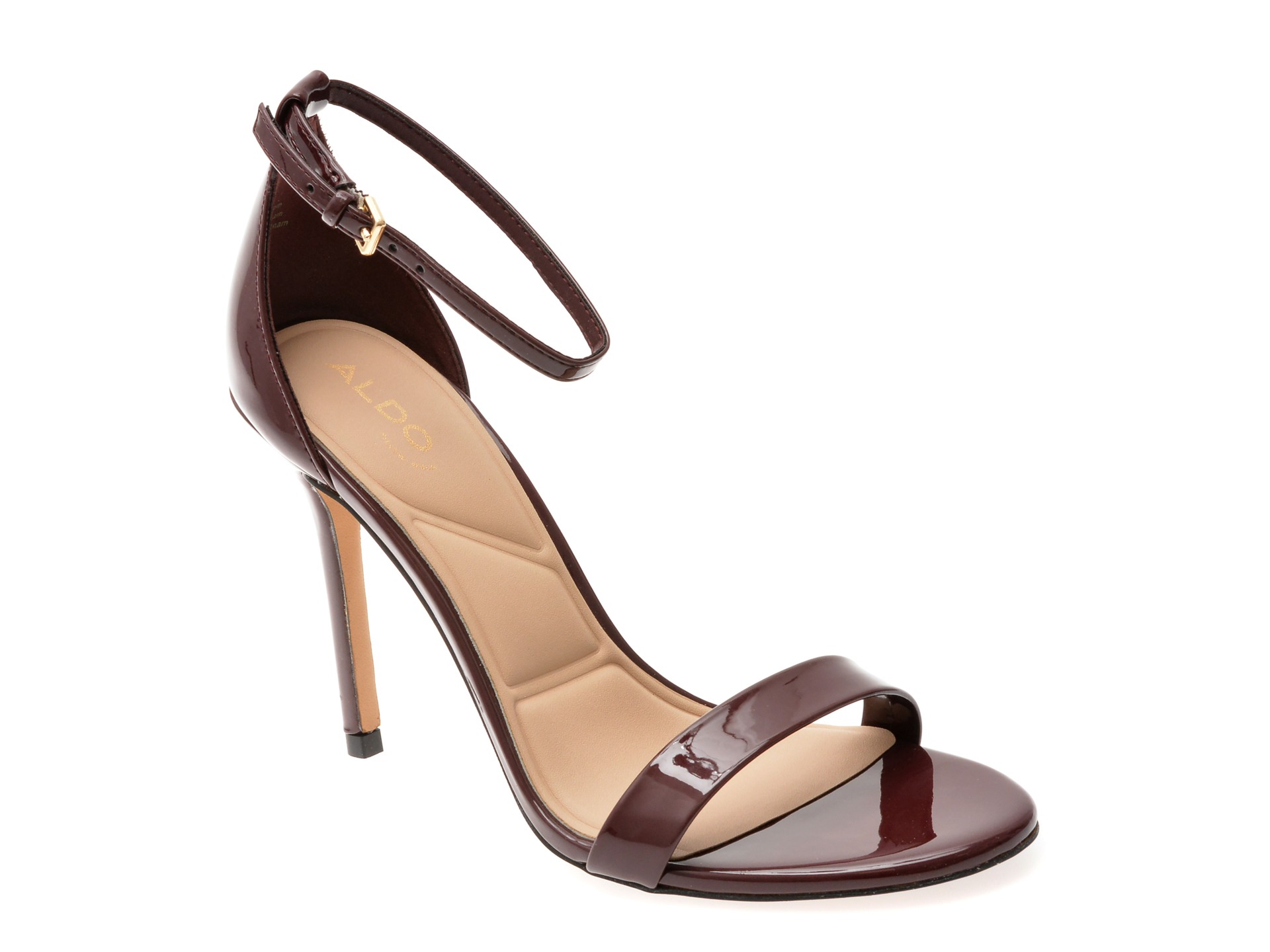 Sandale elegante ALDO visinii, JACYNTHE 601, din piele ecologica lacuita 1 Sandale elegante ALDO visinii