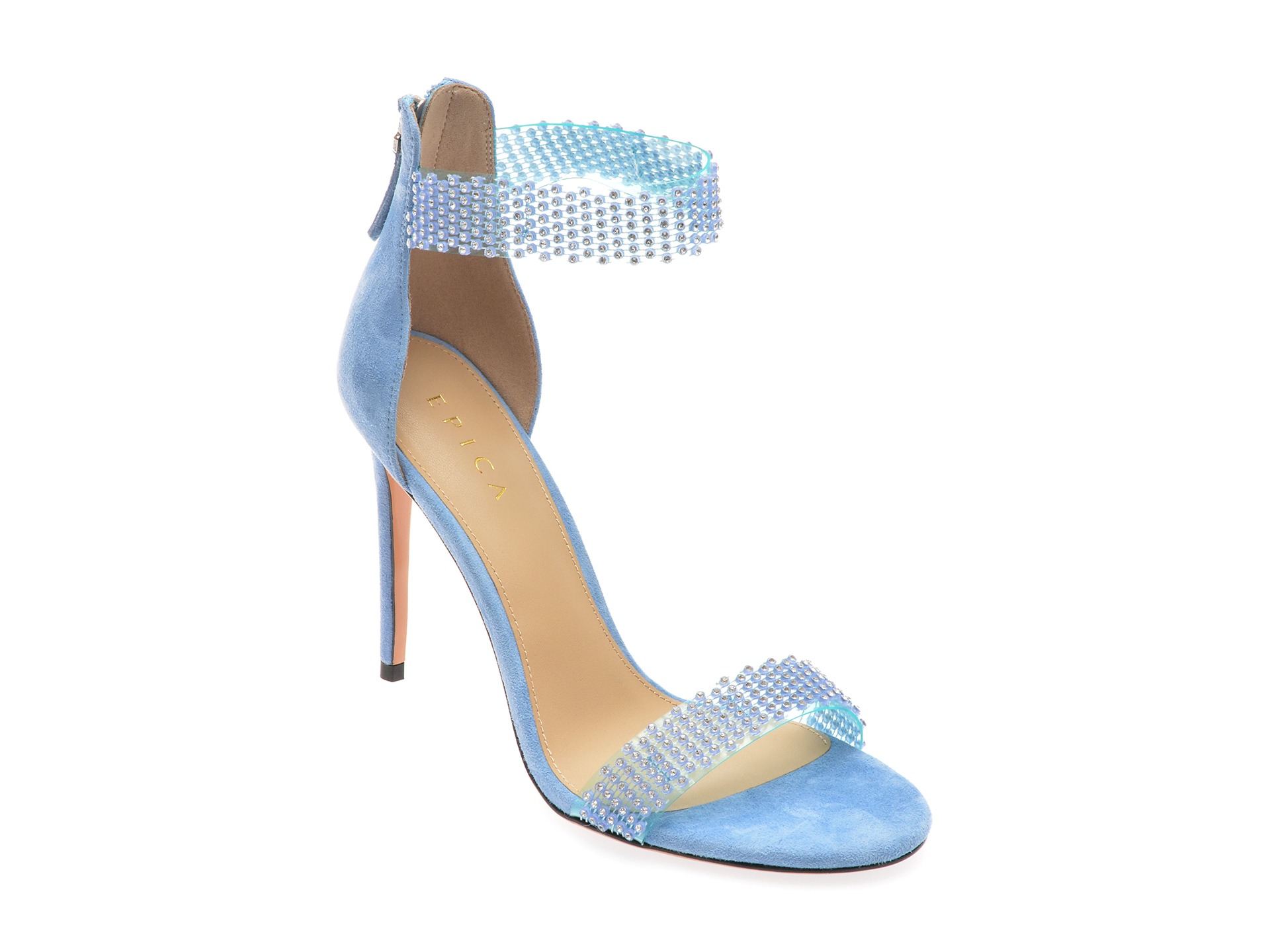 Sandale elegante EPICA albastre, 972889, din piele intoarsa 1 Sandale elegante EPICA albastre