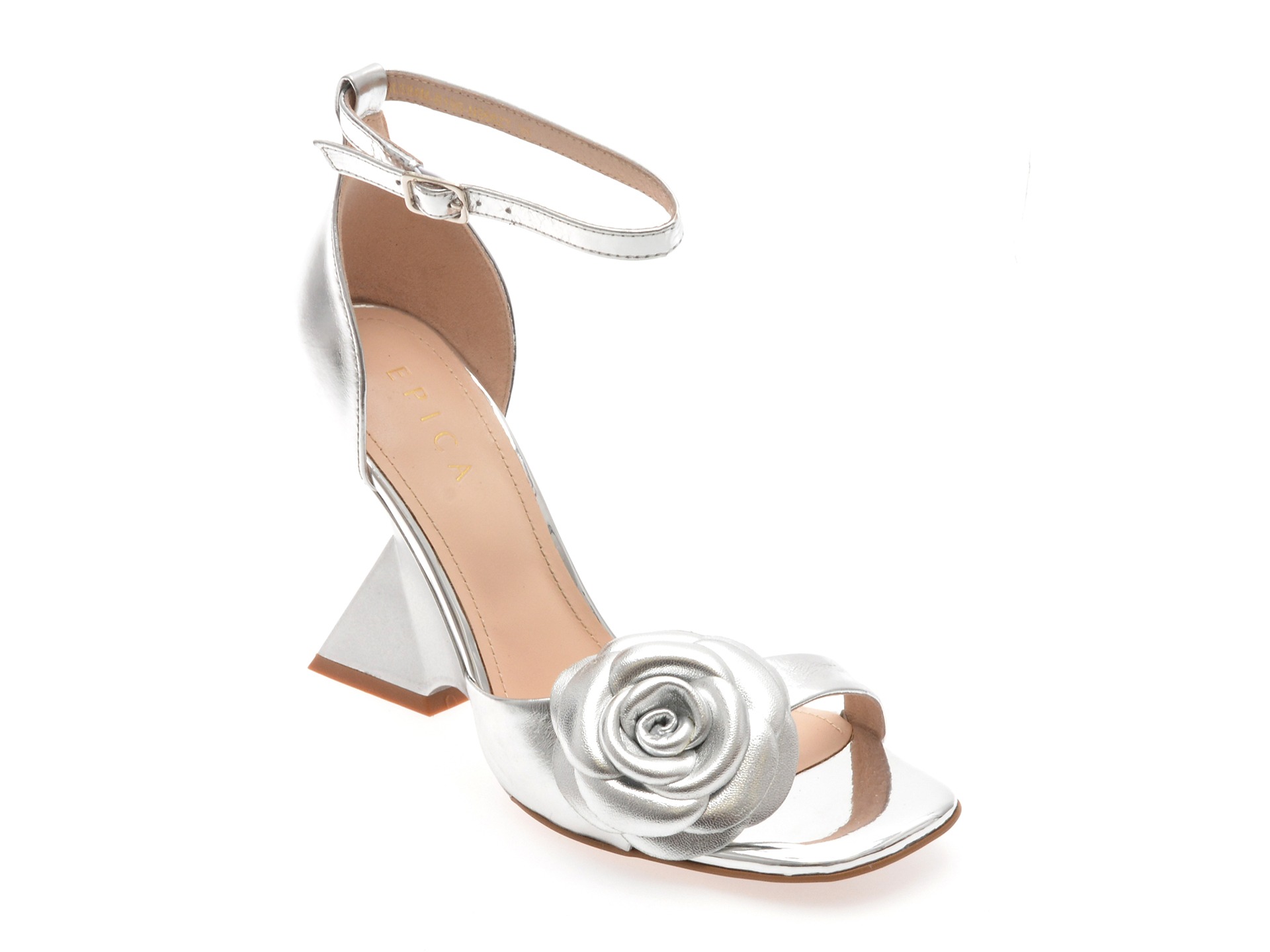 Sandale elegante EPICA argintii, 3L684M, din piele naturala 1 Sandale elegante EPICA argintii