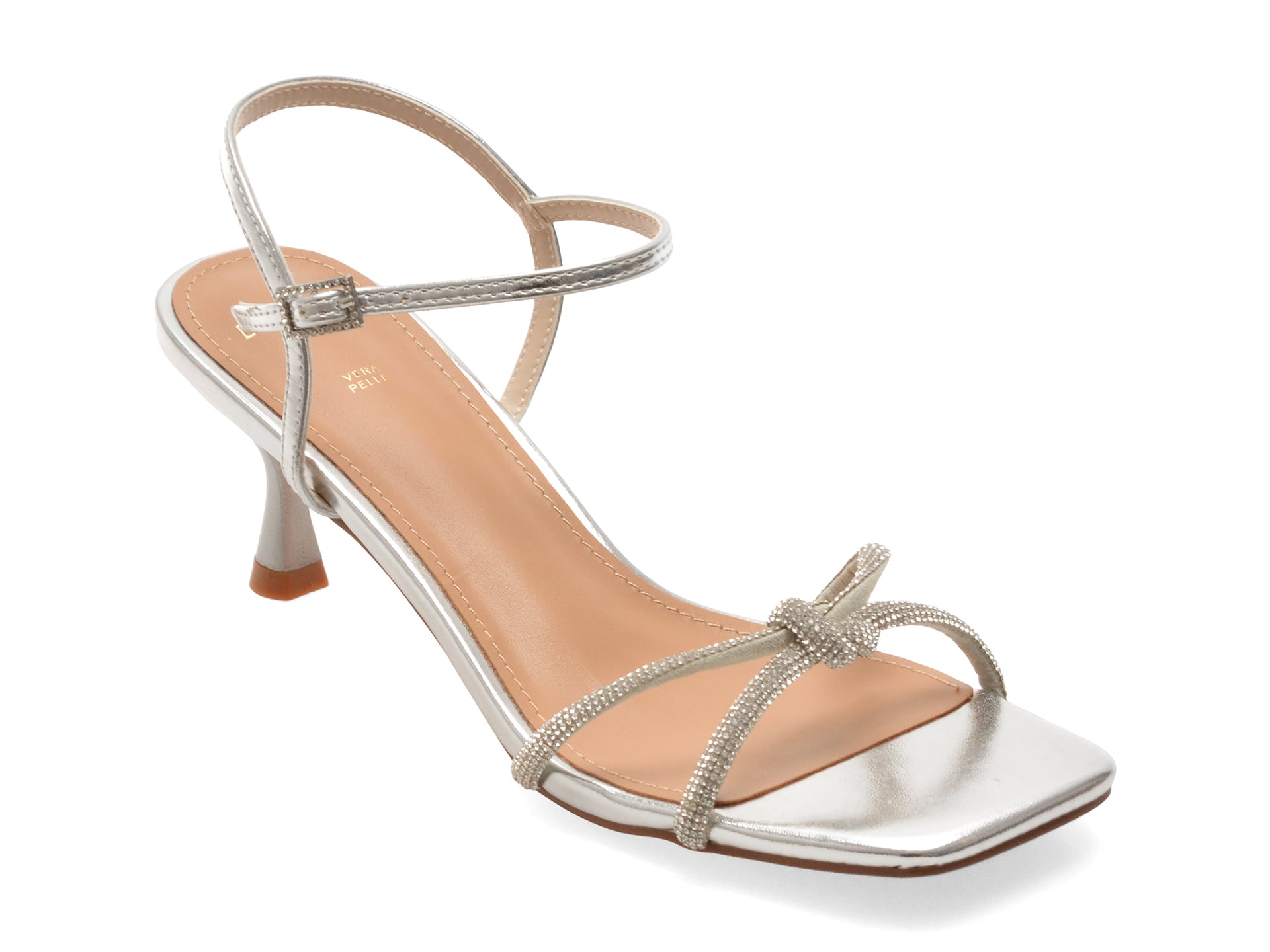 Sandale elegante EPICA argintii, 928, din piele ecologica 1 Sandale elegante EPICA argintii