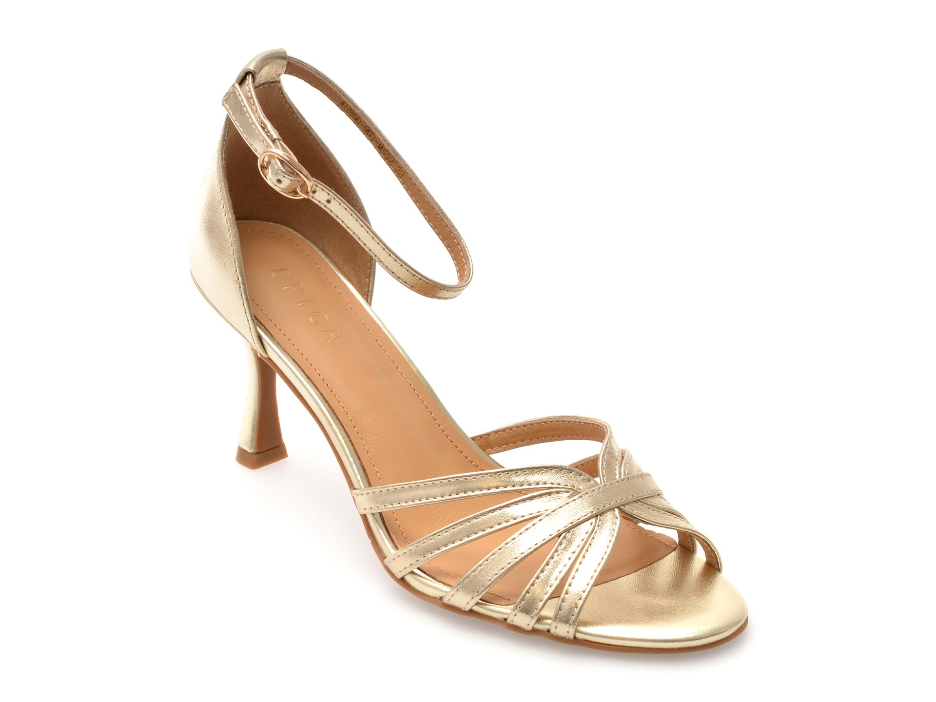 Sandale elegante EPICA aurii, 4H950, din piele naturala 1 Sandale elegante EPICA aurii