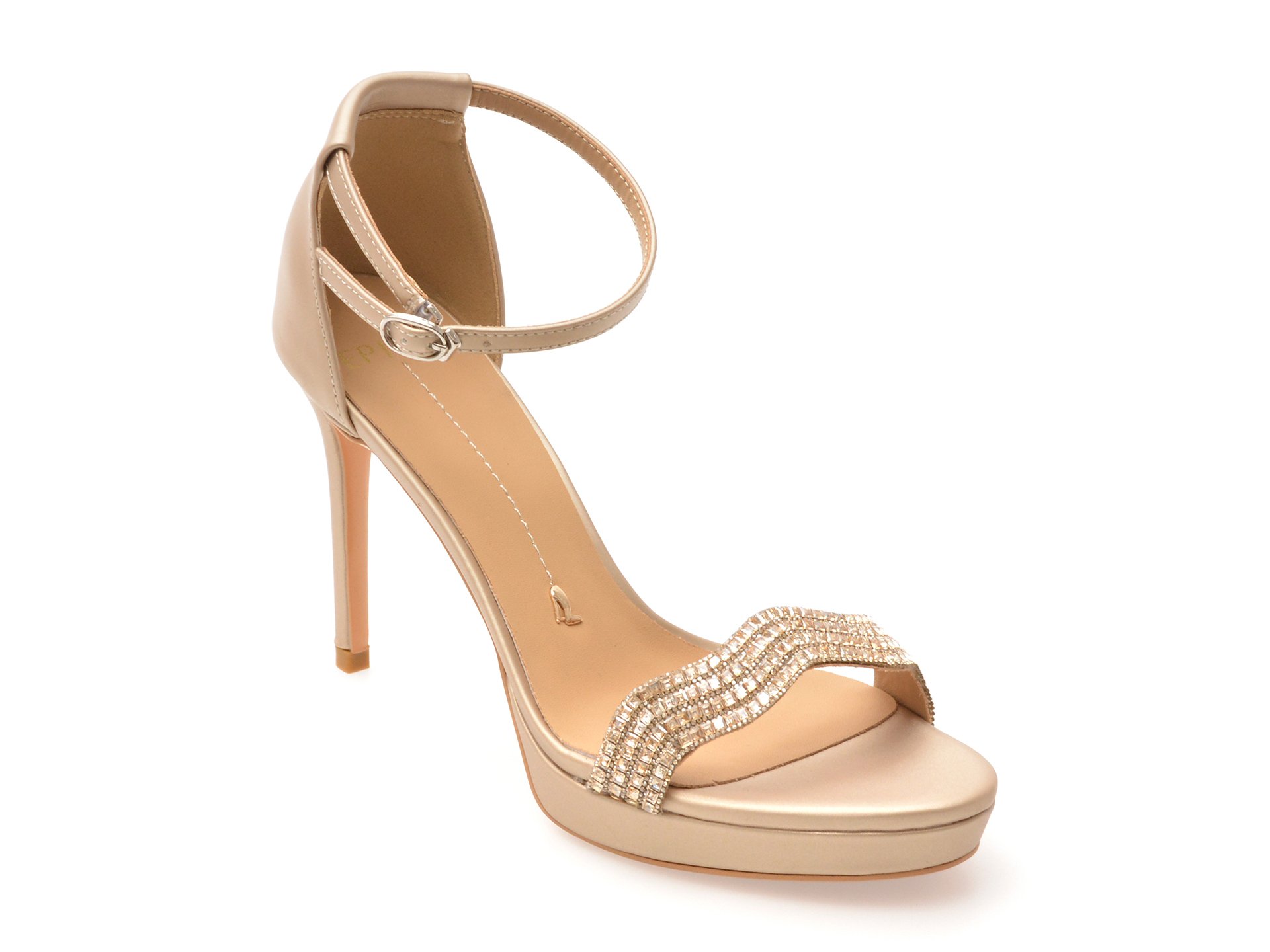 Sandale elegante EPICA aurii, 912506, din piele ecologica 1 Sandale elegante EPICA aurii
