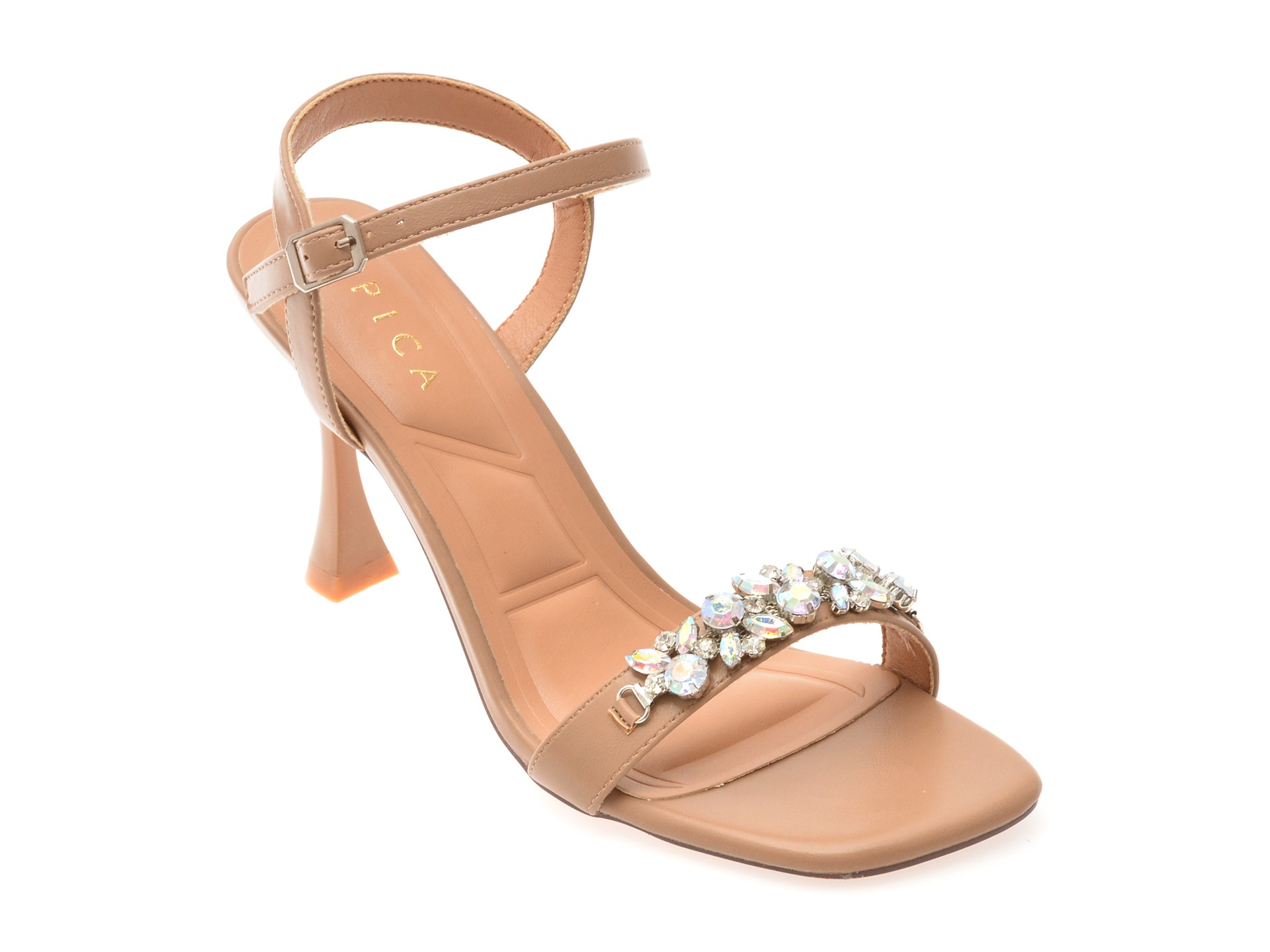 Sandale elegante EPICA maro, 82989, din piele ecologica 1 Sandale elegante EPICA maro