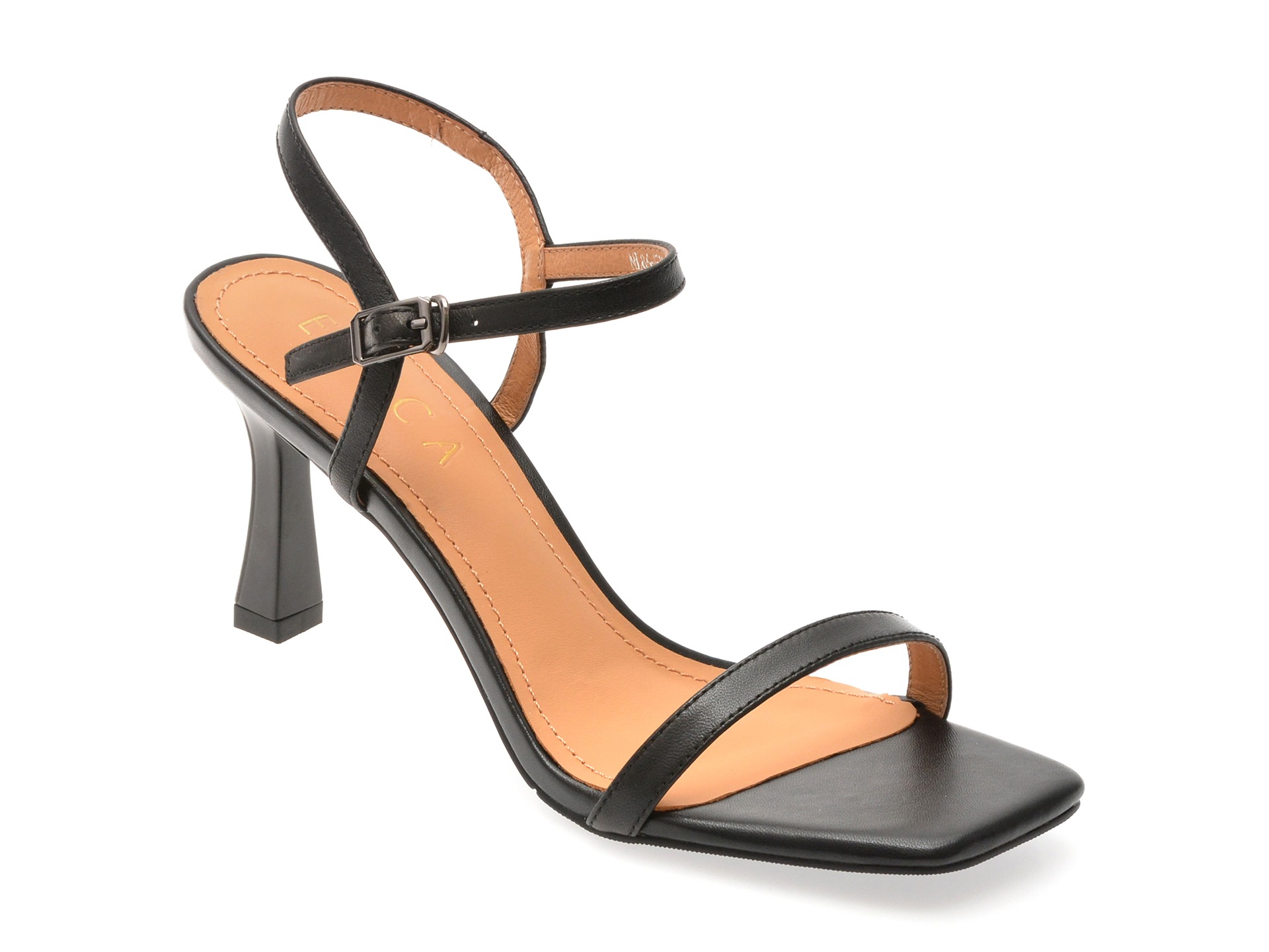 Sandale elegante EPICA negre, E302, din piele naturala 1 Sandale elegante EPICA negre