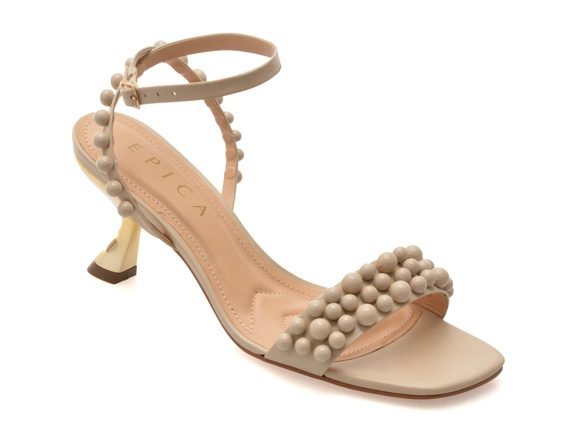 Sandale elegante EPICA nude, 2541001, din piele naturala 1 Sandale elegante EPICA nude
