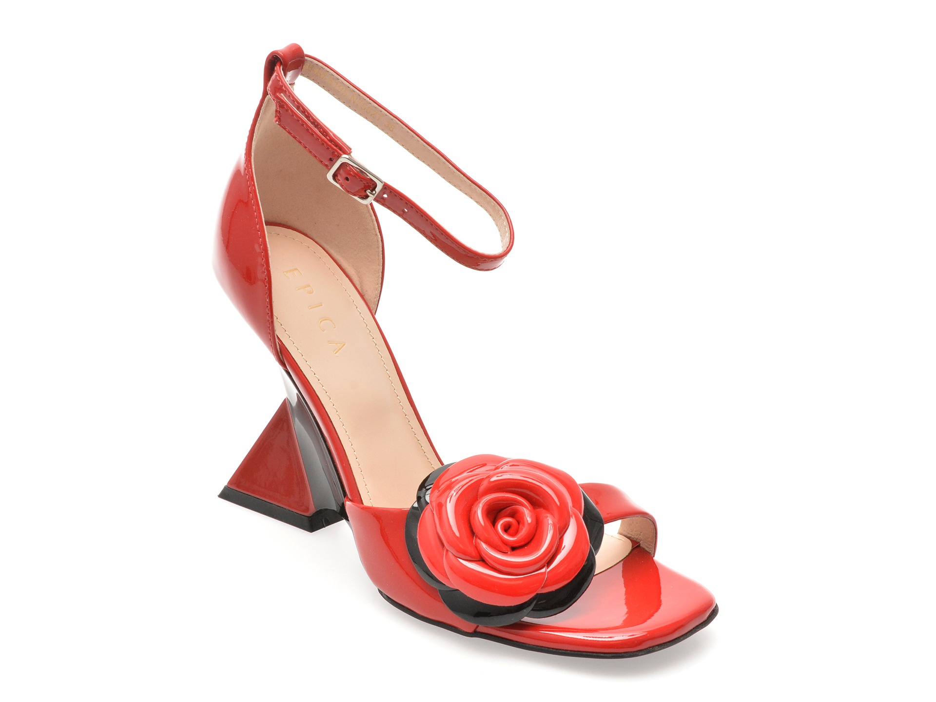 Sandale elegante EPICA rosii, 3L684M, din piele naturala 1 Sandale elegante EPICA rosii