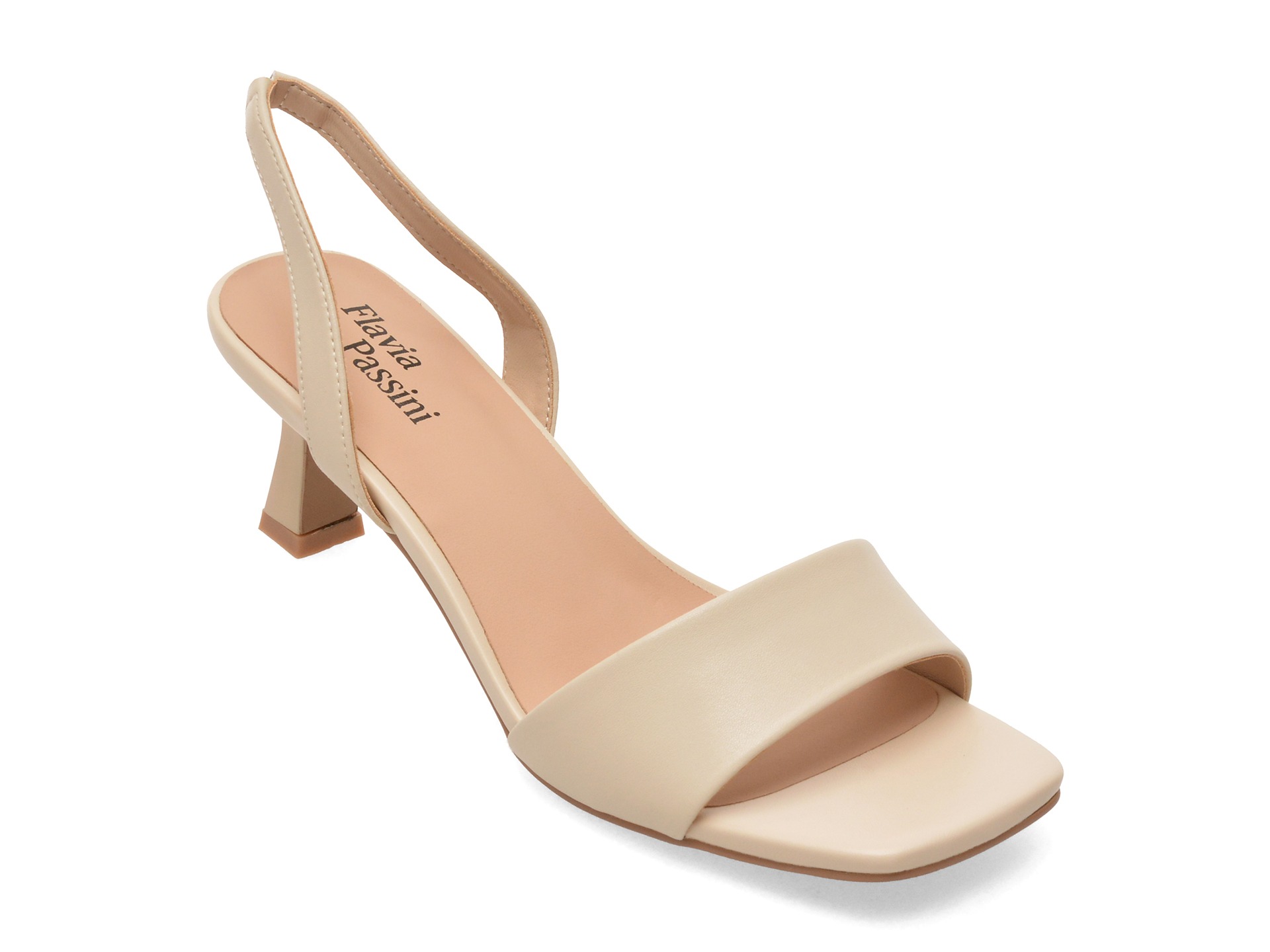Sandale elegante FLAVIA PASSINI bej, Q4129, din piele naturala 1 Sandale elegante FLAVIA PASSINI bej