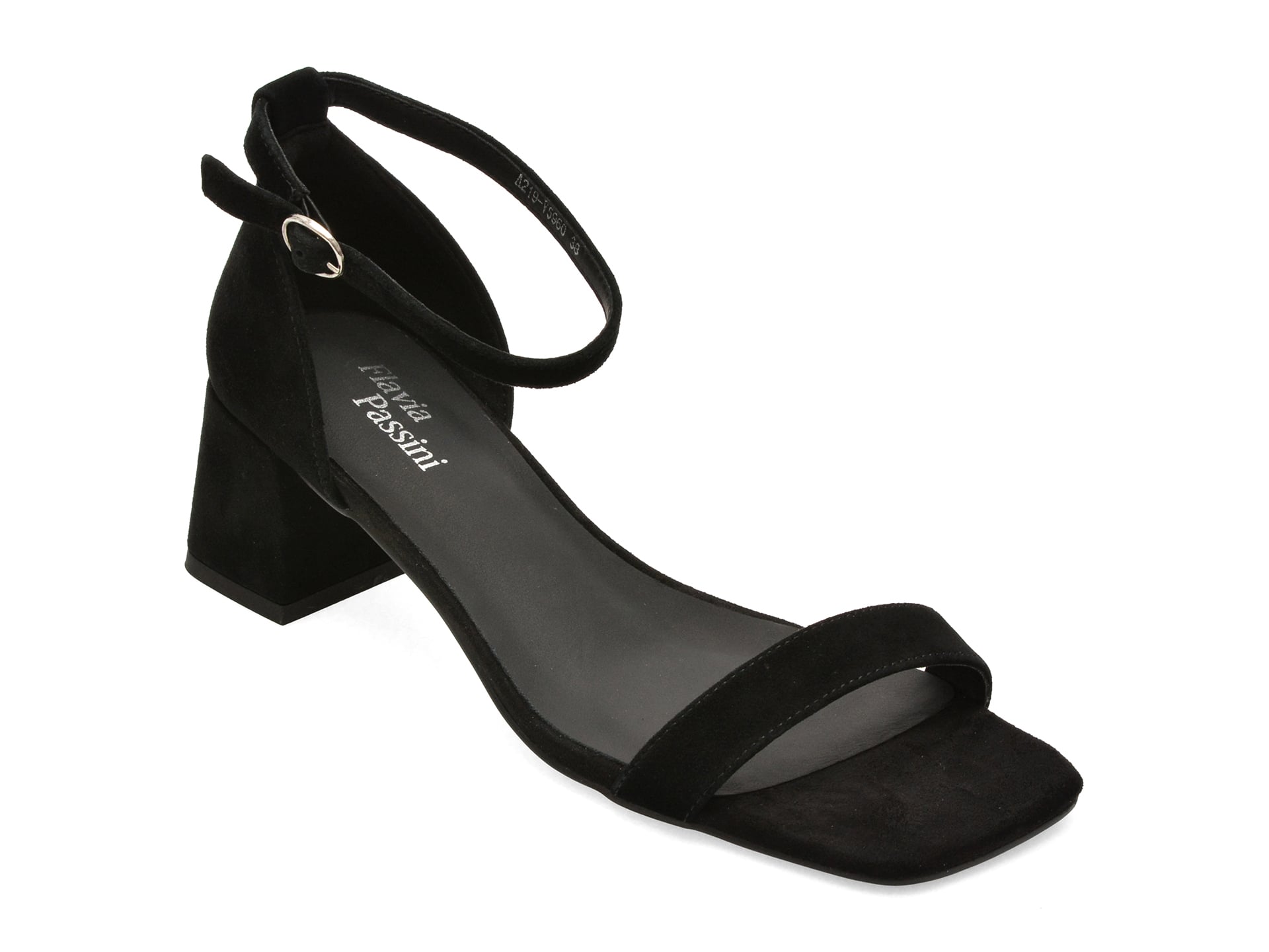 Sandale elegante FLAVIA PASSINI negre, A219, din piele intoarsa 1 Sandale elegante FLAVIA PASSINI negre