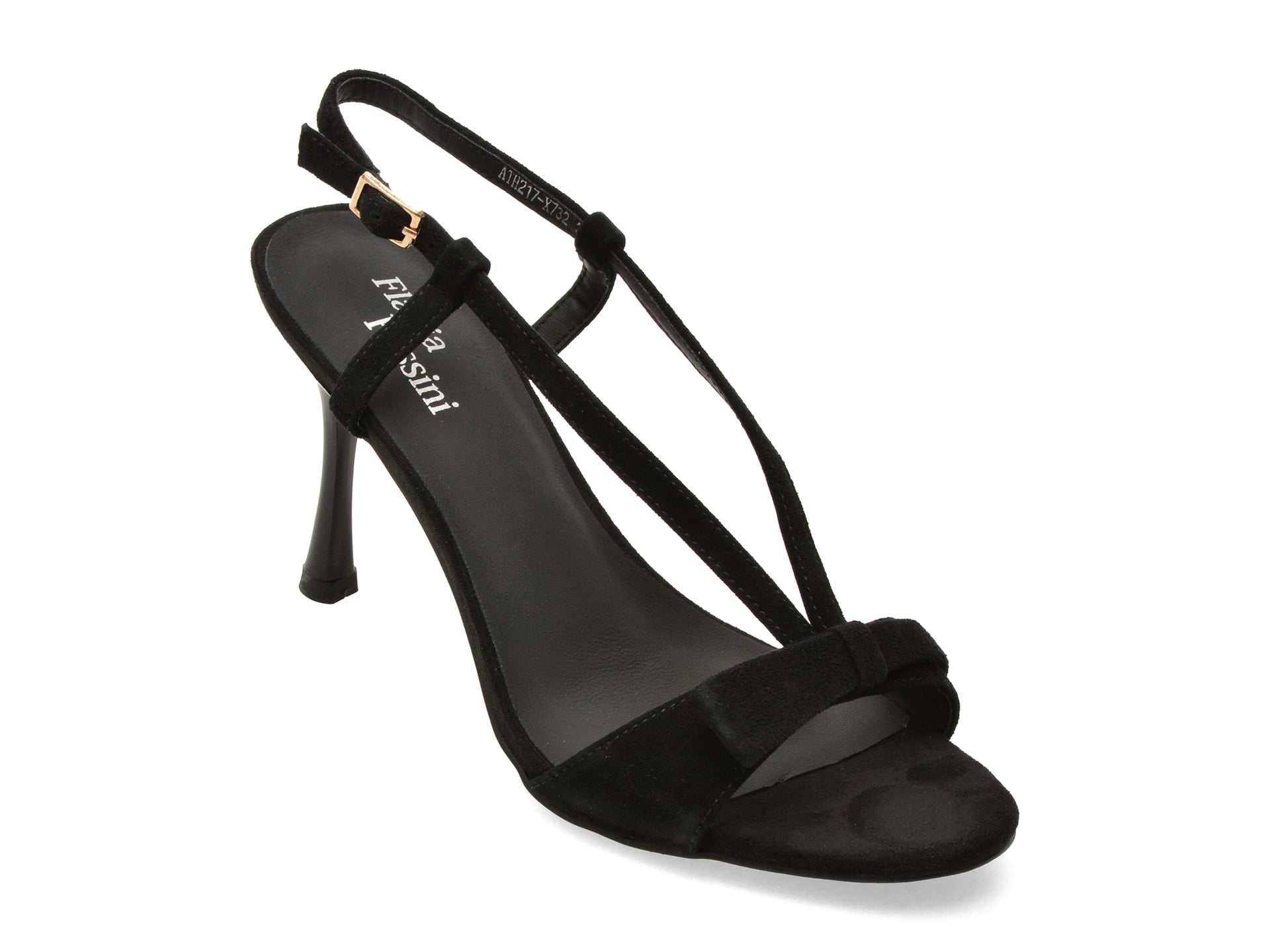 Sandale elegante FLAVIA PASSINI negre, ATH217, din piele intoarsa 1 Sandale elegante FLAVIA PASSINI negre