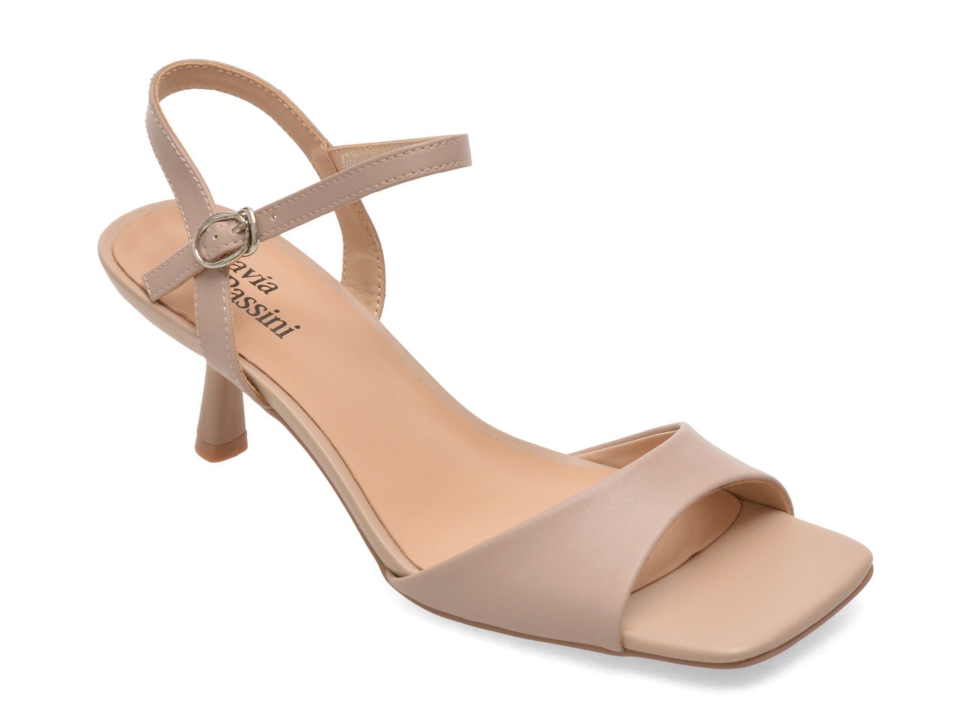 Sandale elegante FLAVIA PASSINI nude, X642, din piele naturala 1 Sandale elegante FLAVIA PASSINI nude