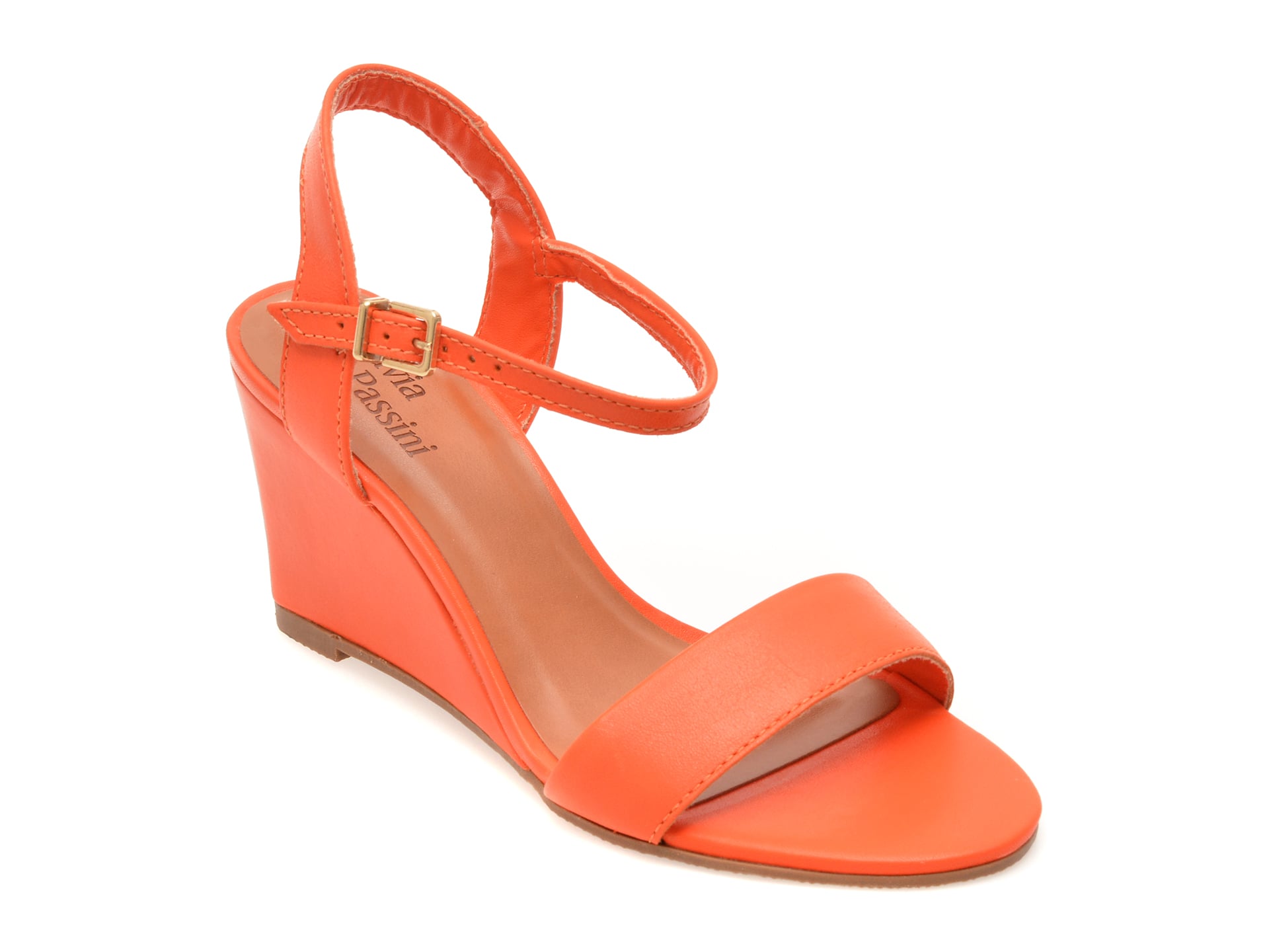 Sandale elegante FLAVIA PASSINI portocalii, 375021, din piele naturala 1 Sandale elegante FLAVIA PASSINI portocalii