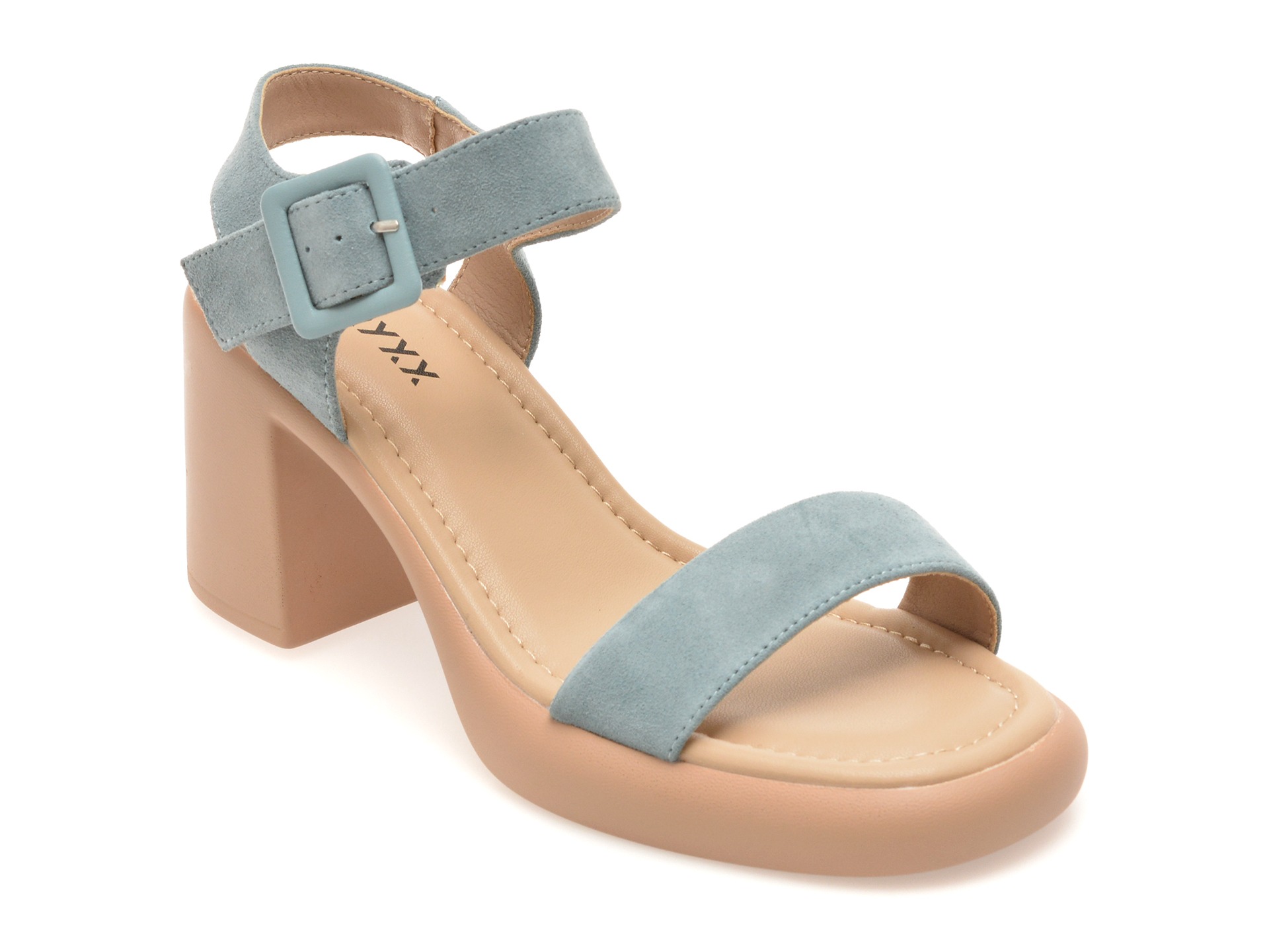 Sandale elegante GRYXX albastre, JL65, din piele intoarsa 1 Sandale elegante GRYXX albastre