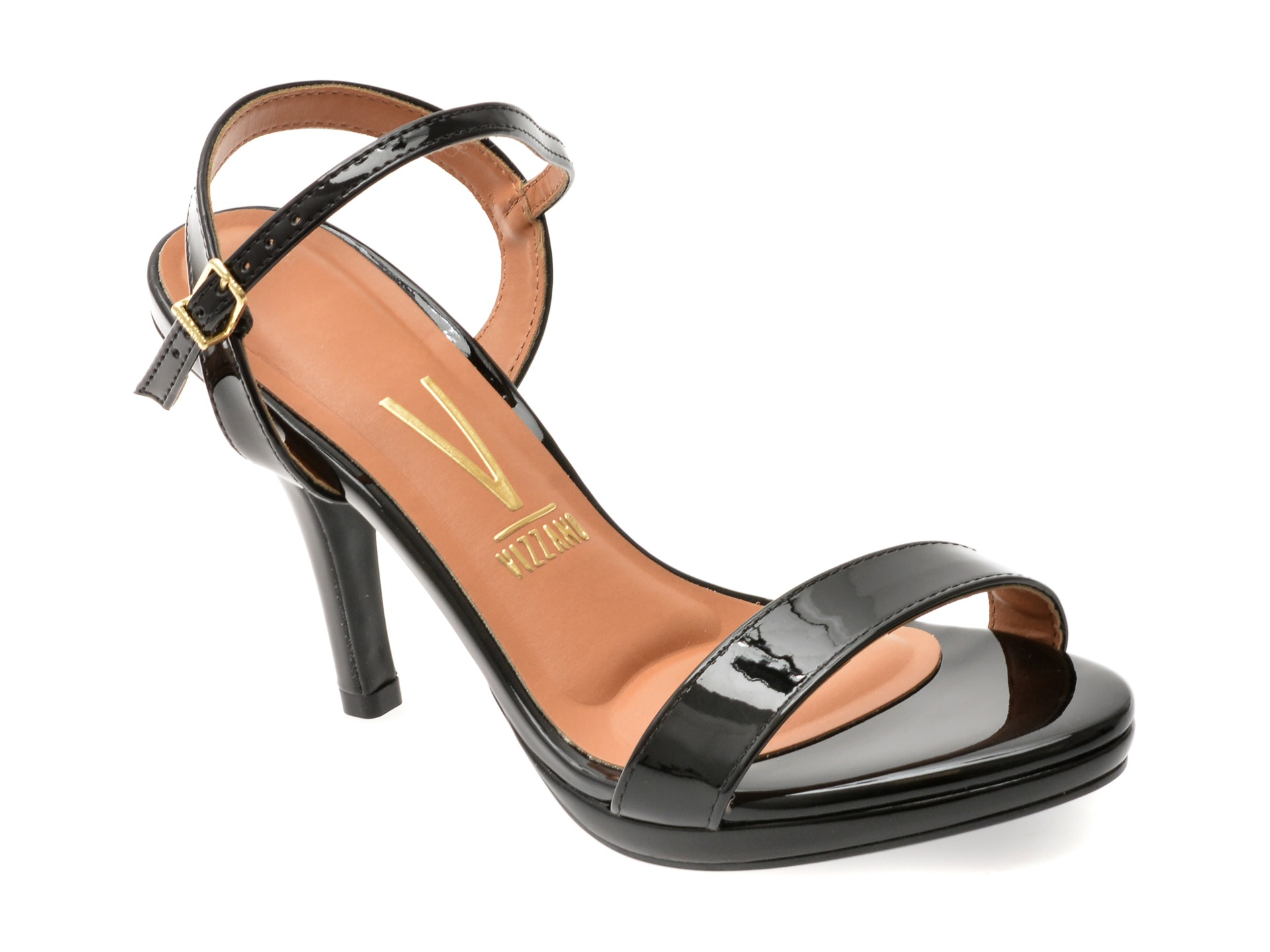 Sandale elegante VIZZANO negre, 6210101, din piele ecologica 1 Sandale elegante VIZZANO negre