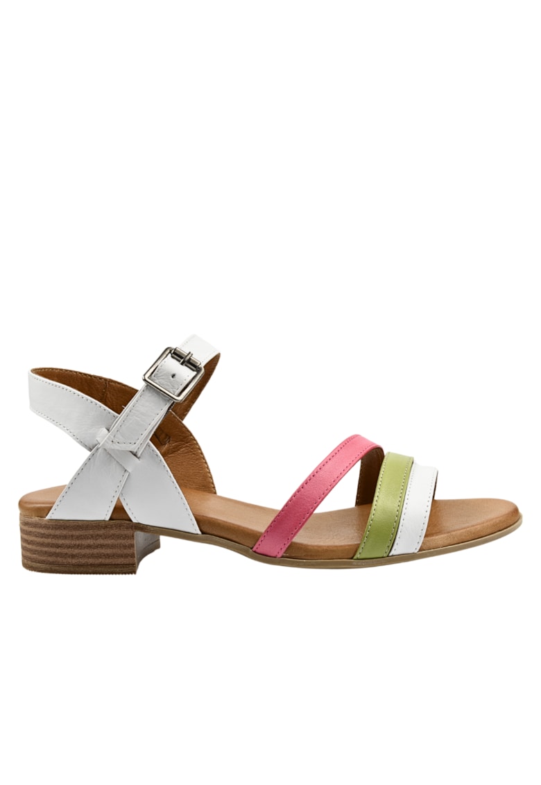 Sandale elegante - dama - 061 1841 alb - piele naturala - cu toc 1 Sandale elegante - dama - 061 1841 alb - piele naturala - cu toc