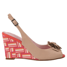 Sandale elegante - dama -  11578 roz - piele naturala - cu platforma