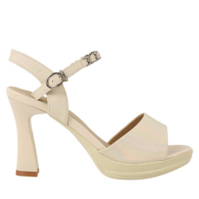 Sandale elegante - dama -  986-2 crem - piele naturala - toc