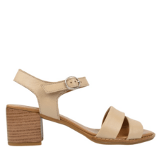 Sandale elegante - dama -  D12-192 bej - piele naturala - cu toc