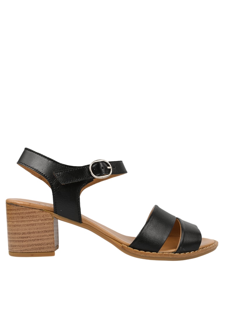 Sandale elegante - dama - D12-192 negru - piele naturala - cu toc 1 Sandale elegante - dama - D12-192 negru - piele naturala - cu toc