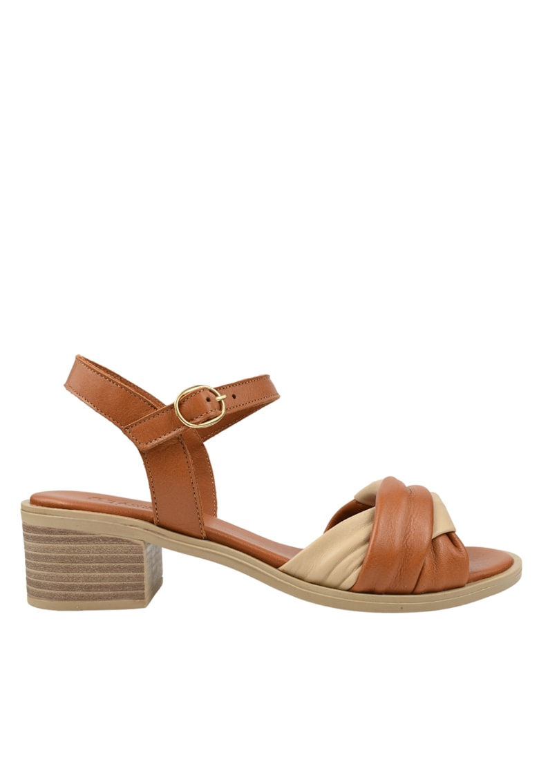 Sandale elegante - dama - D42-9000 maro - piele naturala - cu toc 1 Sandale elegante - dama - D42-9000 maro - piele naturala - cu toc
